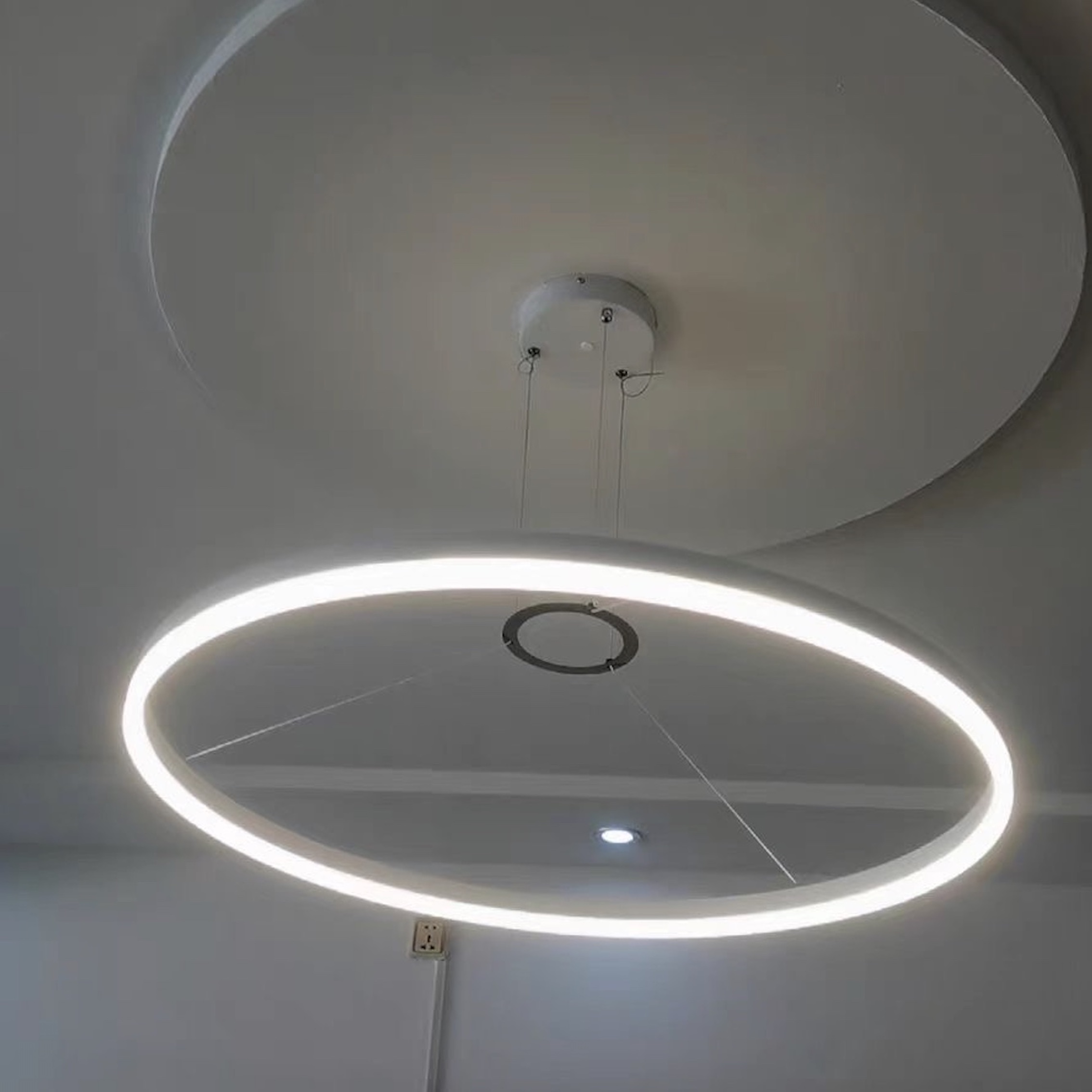 Ring pendant light- downward acrylic